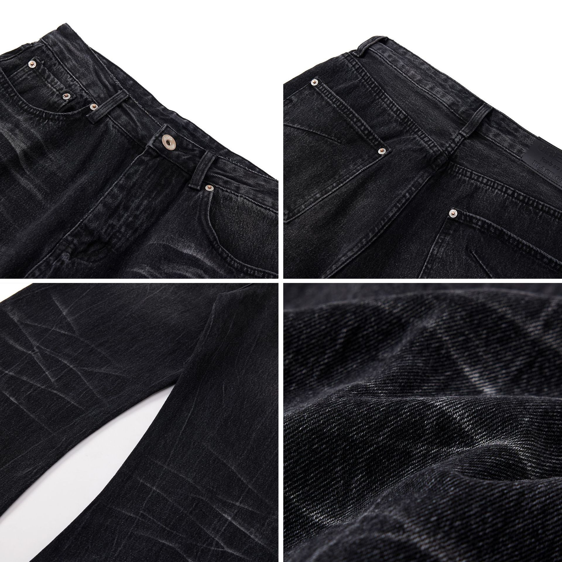 Worn Outlaws Washed Old Lightning Crack Jeans