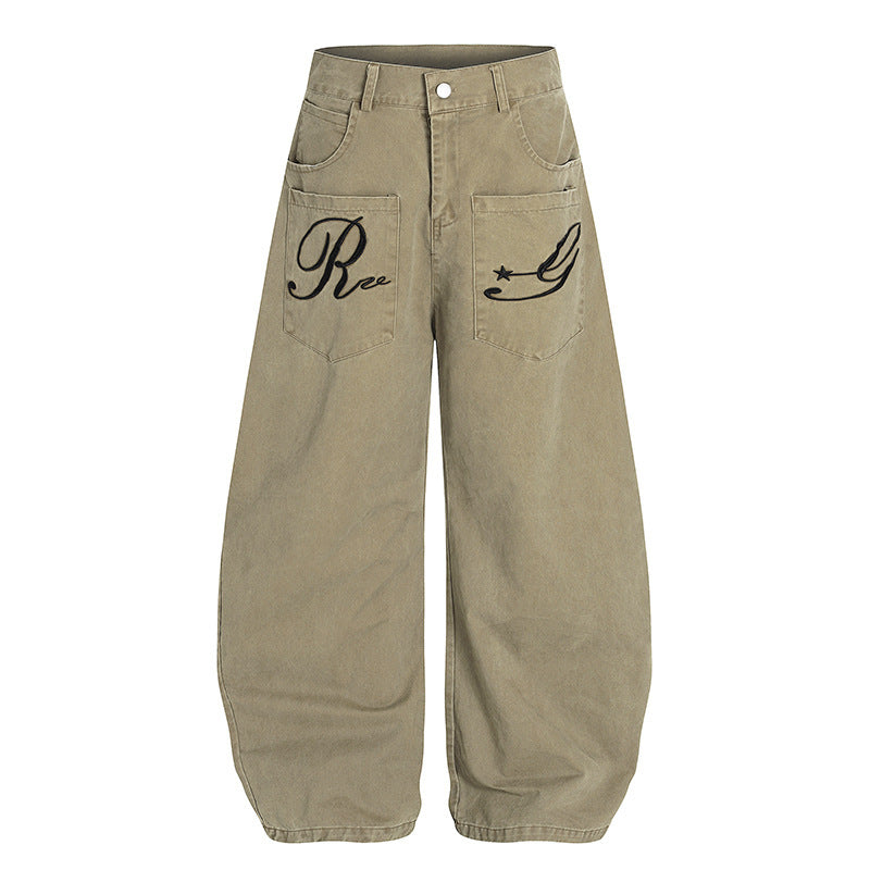 Trekvault Code Moss  Embroidery Multi-pocket Cargo Pants
