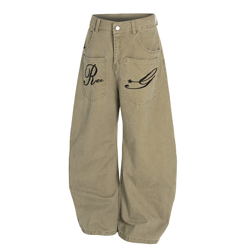 Trekvault Code Moss  Embroidery Multi-pocket Cargo Pants