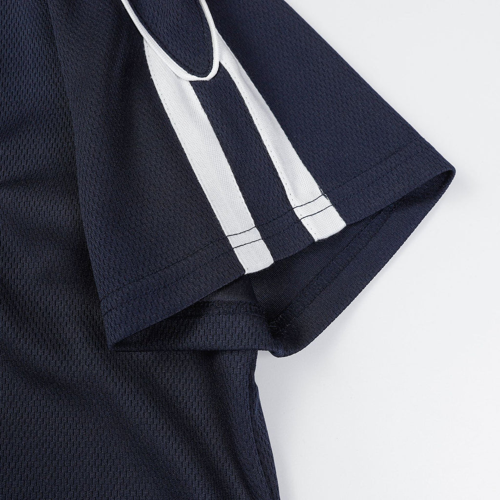 Preppy Sports Contrast Shoulder Collar Frame Tee