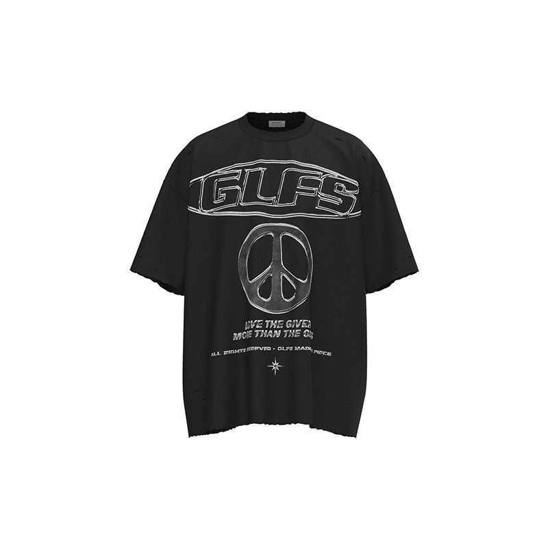Vintage Wash GLFS Peace Emblem Tee