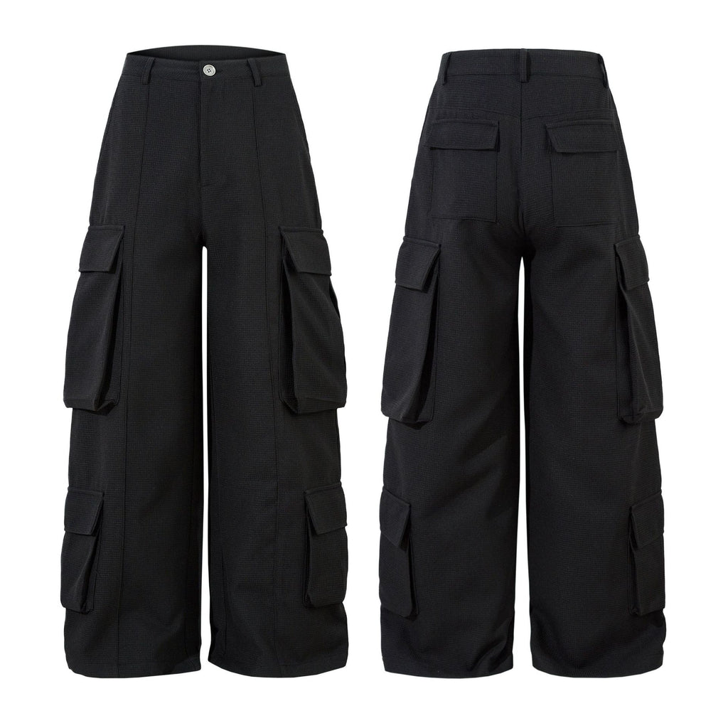 Spring Retro Stereo Design Loose Cargo Pants