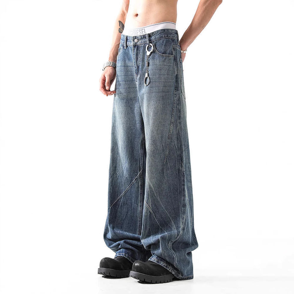 Obsidian Stackform in Loosecut Shell Fold Pants