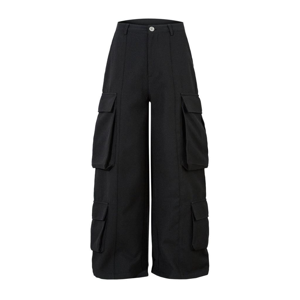 Spring Retro Stereo Design Loose Cargo Pants
