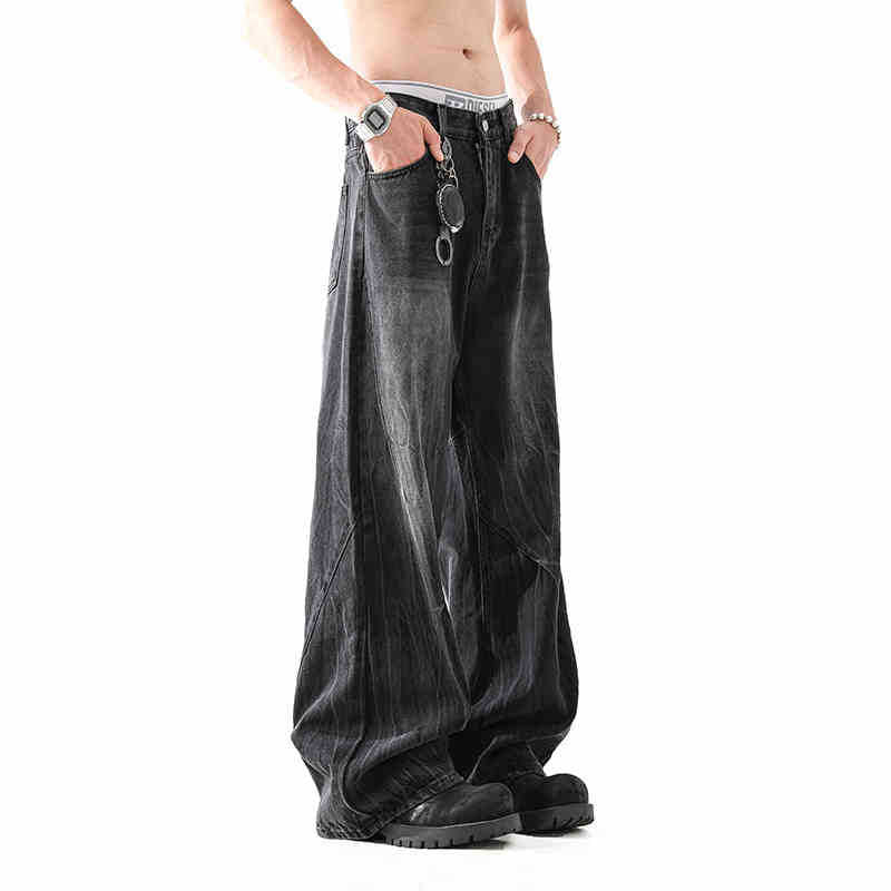 Obsidian Stackform in Loosecut Shell Fold Pants