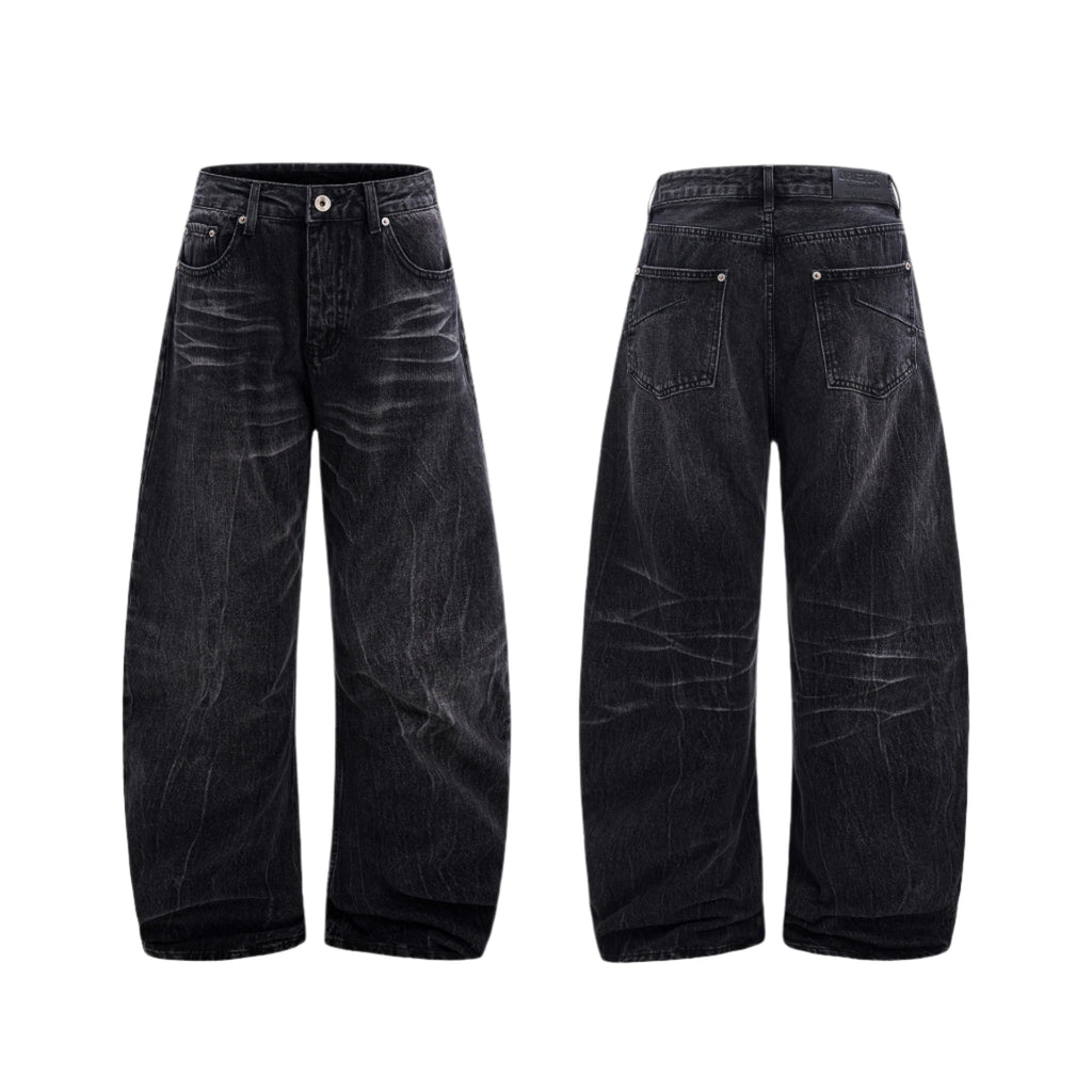 Worn Outlaws Washed Old Lightning Crack Jeans
